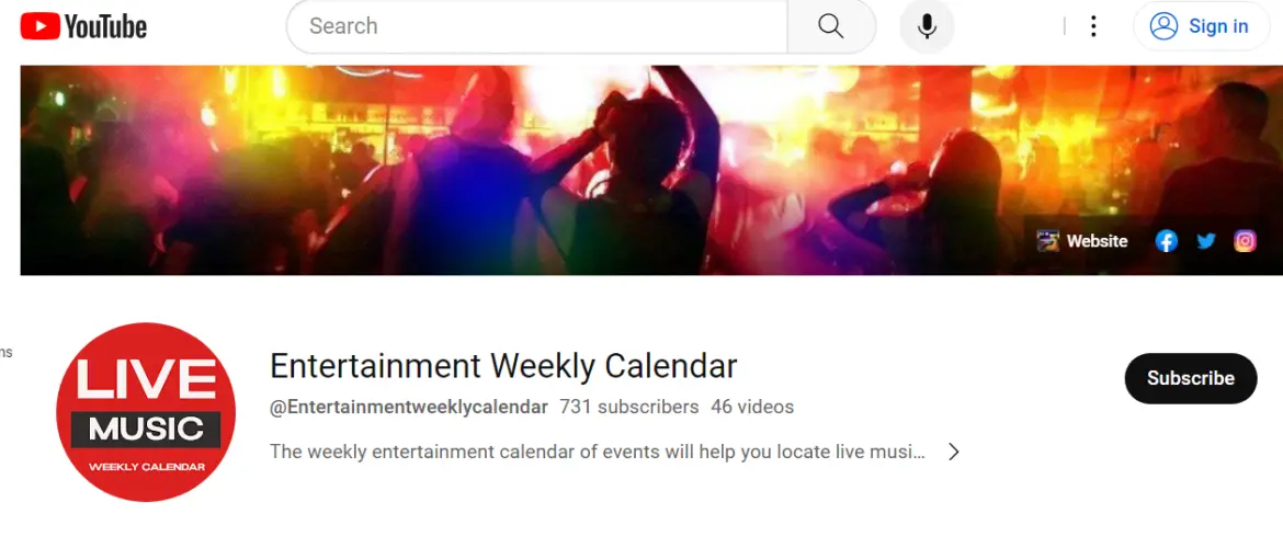 Youtubeentertainmentweeklycalendar