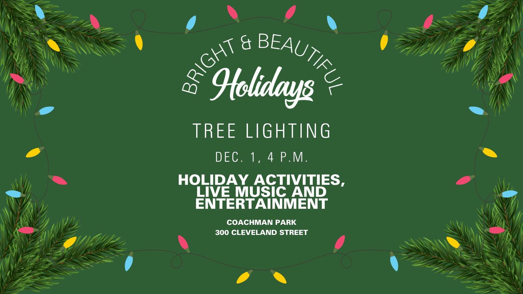 City of Clearwater Tree Lighting Weekly Calendar